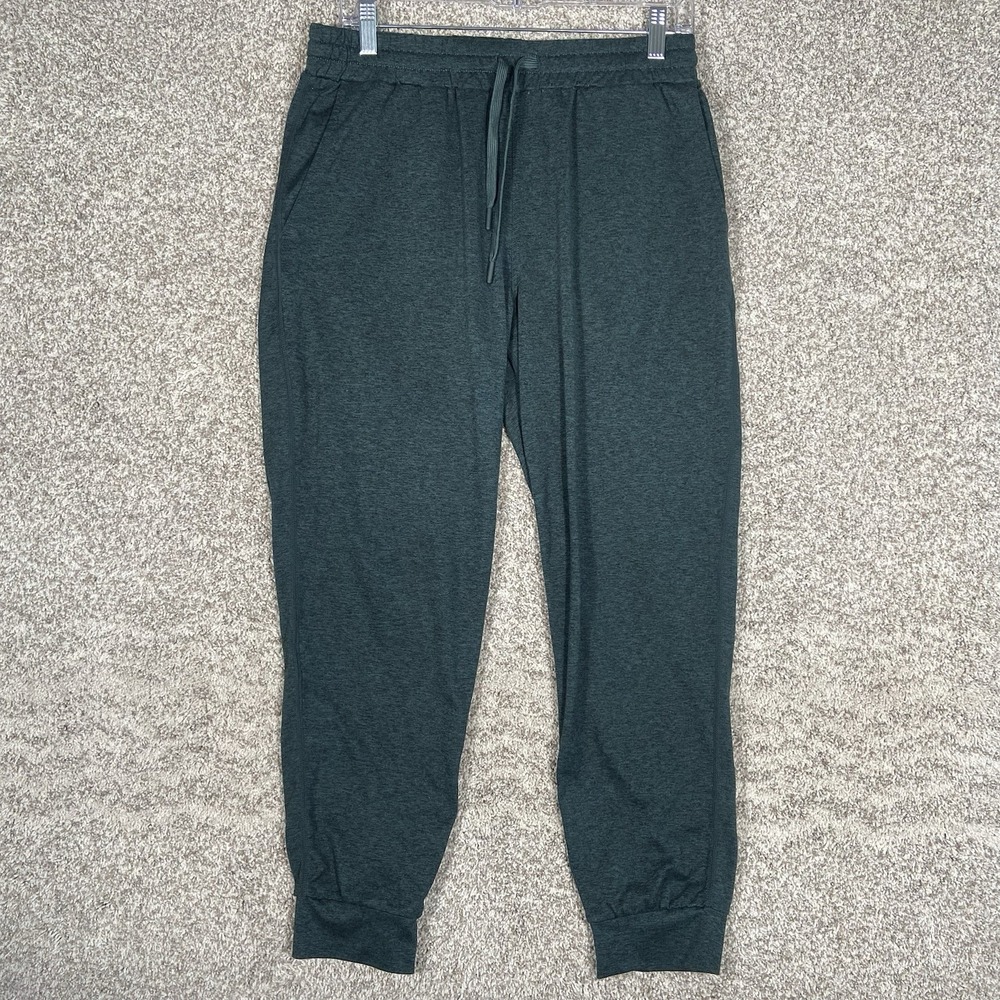 Quince Joggers Women's Medium Flowknit Mid-Rise Heather Green Athleisure
